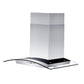 ZLINE Convertible Vent Wall Mount Range Hood in Stainless Steel and Glass with Crown Molding (KZCRN) 