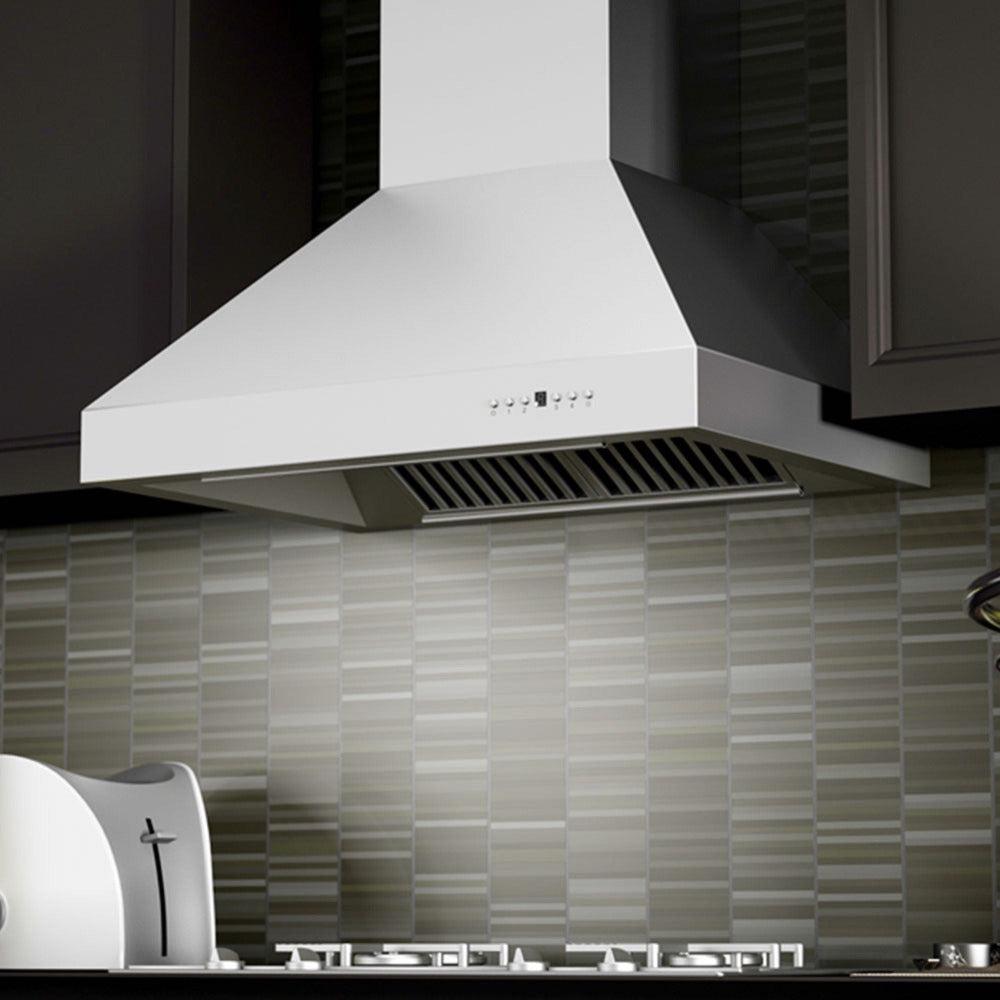 ZLINE Wall Mount Range Hood in Stainless Steel - Includes Remote Blower 400/700CFM Options (697-RD/RS) 