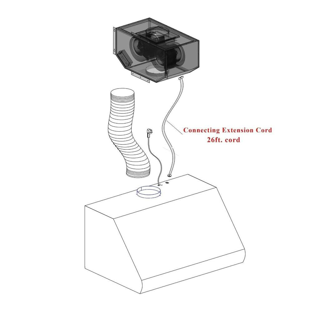 ZLINE Wall Mount Range Hood in Stainless Steel - Includes Remote Blower 400/700CFM Options (697-RD/RS) 