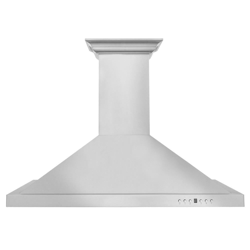 ZLINE CrownSound Ducted Vent Wall Mount Range Hood in Stainless Steel with Built-in Bluetooth Speakers (KBCRN-BT) 