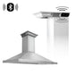 ZLINE CrownSound Ducted Vent Wall Mount Range Hood in Stainless Steel with Built-in Bluetooth Speakers (KBCRN-BT) 42 Inch