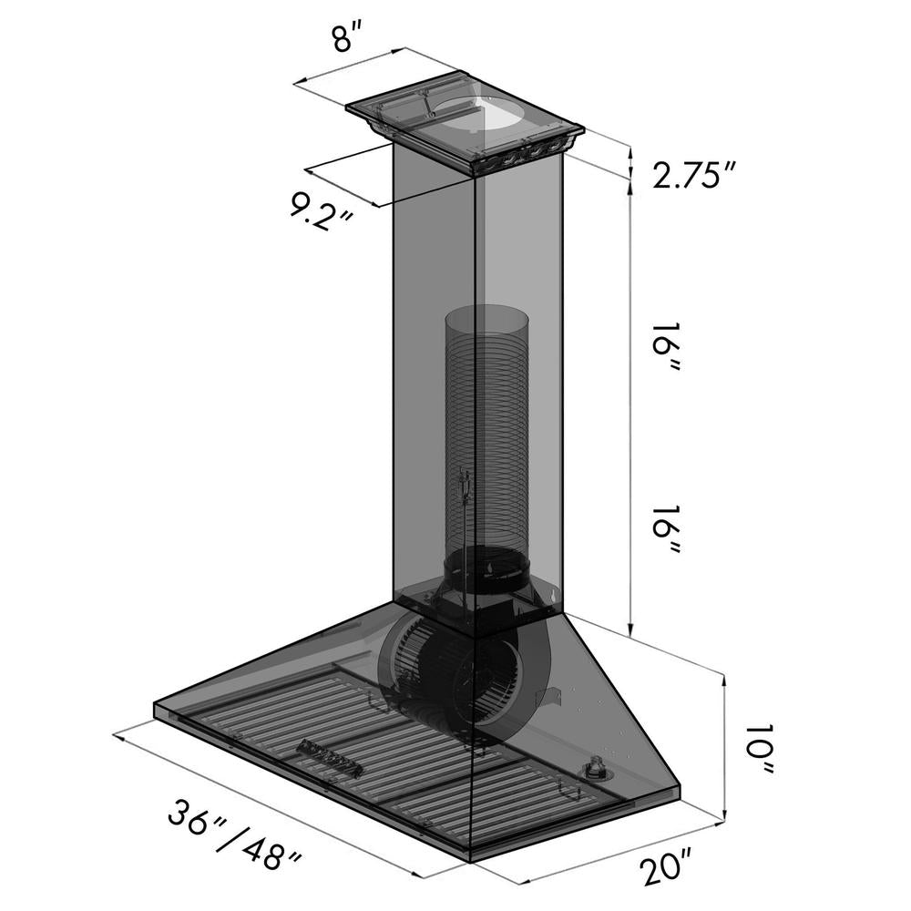 ZLINE 30 in. Ducted Vent Wall Mount Range Hood in Stainless Steel with Built-in ZLINE CrownSound Bluetooth Speakers (KL2CRN-BT) 