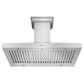 ZLINE Ducted Vent Wall Mount Range Hood in Stainless Steel with Built-in ZLINE CrownSound Bluetooth Speakers (KL3CRN-BT) front, under.