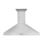 ZLINE Ducted Vent Wall Mount Range Hood in Stainless Steel with Built-in ZLINE CrownSound Bluetooth Speakers (KL3CRN-BT) front.