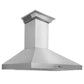 ZLINE Ducted Vent Wall Mount Range Hood in Stainless Steel with Built-in ZLINE CrownSound Bluetooth Speakers (KL3CRN-BT) side, under.