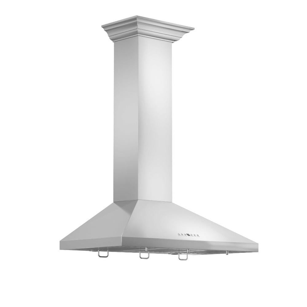 ZLINE Convertible Vent Wall Mount Range Hood in Stainless Steel with Crown Molding (KL2CRN) main image.