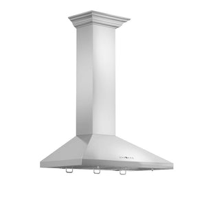 ZLINE Convertible Vent Wall Mount Range Hood in Stainless Steel with Crown Molding (KL2CRN) main image.