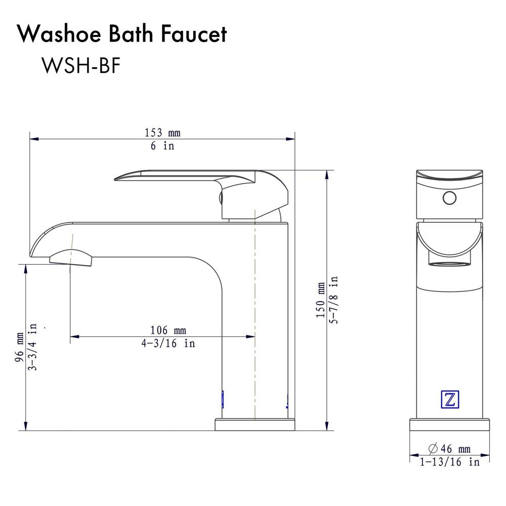 ZLINE Washoe Bath Faucet in Chrome (WSH-BF-CH) 