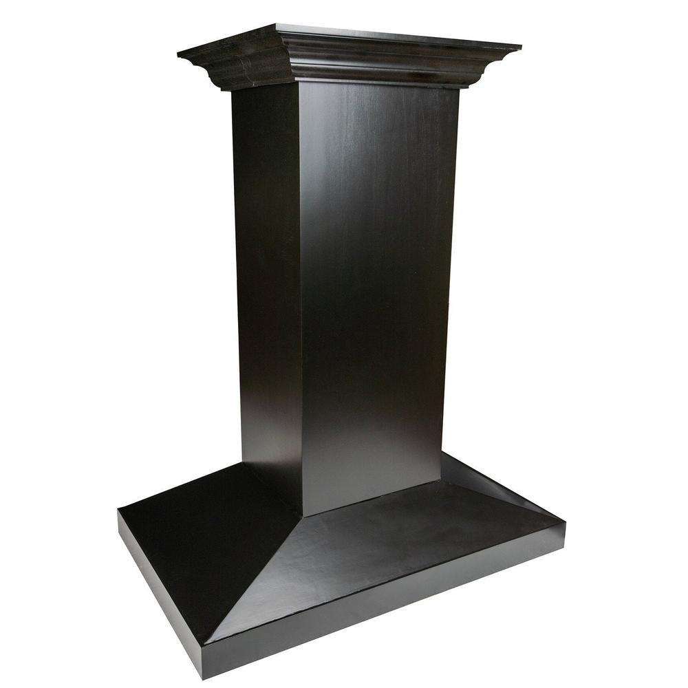 ZLINE Wooden Island Mount Range Hood in Black (KBiCC) 