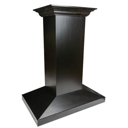 ZLINE Wooden Island Mount Range Hood in Black (KBiCC) 