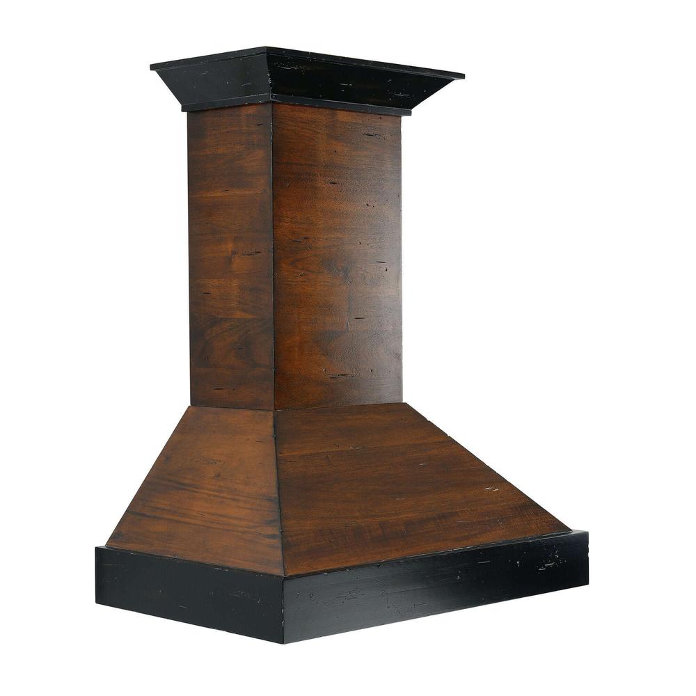 ZLINE 30 in. Convertible Vent Wooden Wall Mount Range Hood in Antigua and Walnut (KBAR-30) 30 Inch