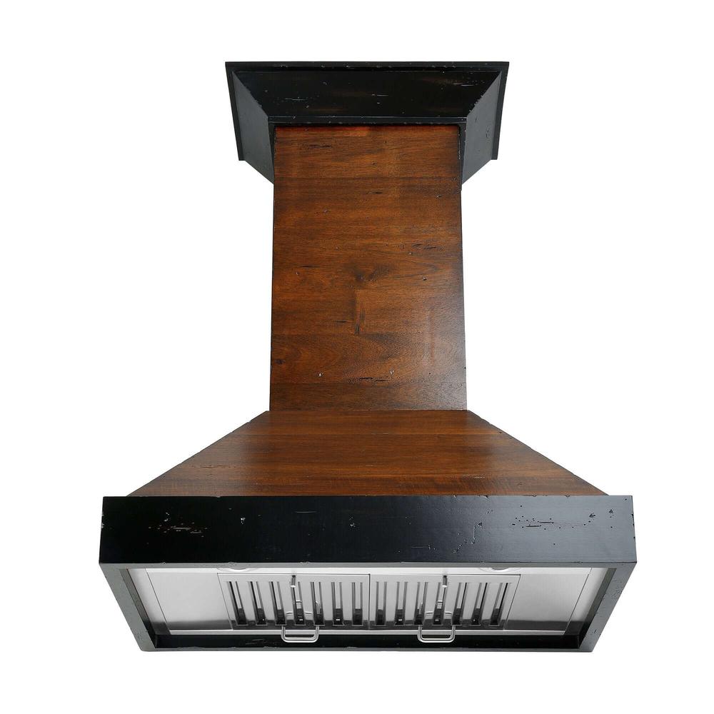 ZLINE 30 in. Convertible Vent Wooden Wall Mount Range Hood in Antigua and Walnut (KBAR-30) 30 Inch