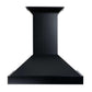 ZLINE Convertible Vent Wooden Wall Mount Range Hood in Black (KBCC) front.