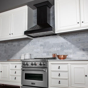 ZLINE Wooden Wall Mount Range Hood In Black - Includes Motor (KPCC) 
