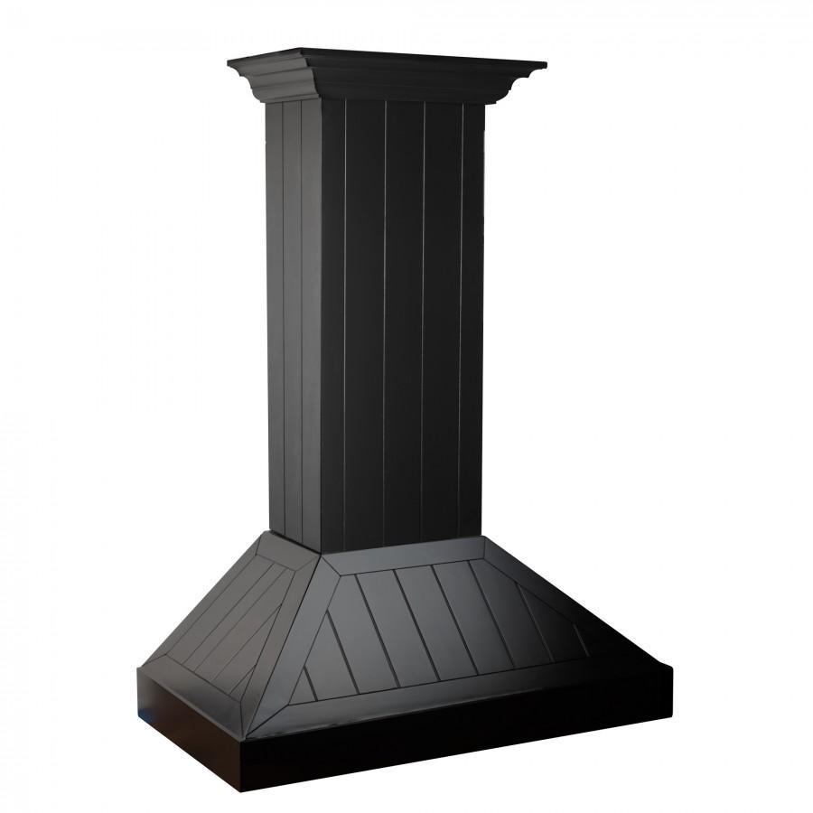 ZLINE Wooden Wall Mount Range Hood in Black - Includes Motor (KPCC) main image.