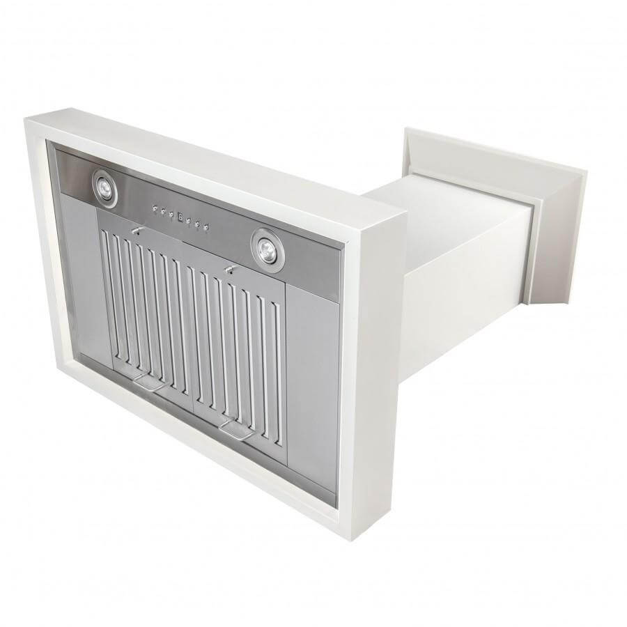 ZLINE Ducted Wooden Wall Mount Range Hood in Cottage White (KBTT) 