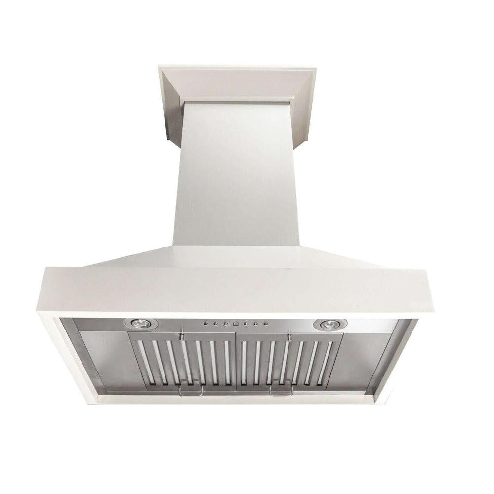 ZLINE Ducted Wooden Wall Mount Range Hood in Cottage White (KBTT) 