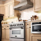 ZLINE Convertible Vent Wooden Wall Mount Range Hood in Gray (KBUU) 42 Inch