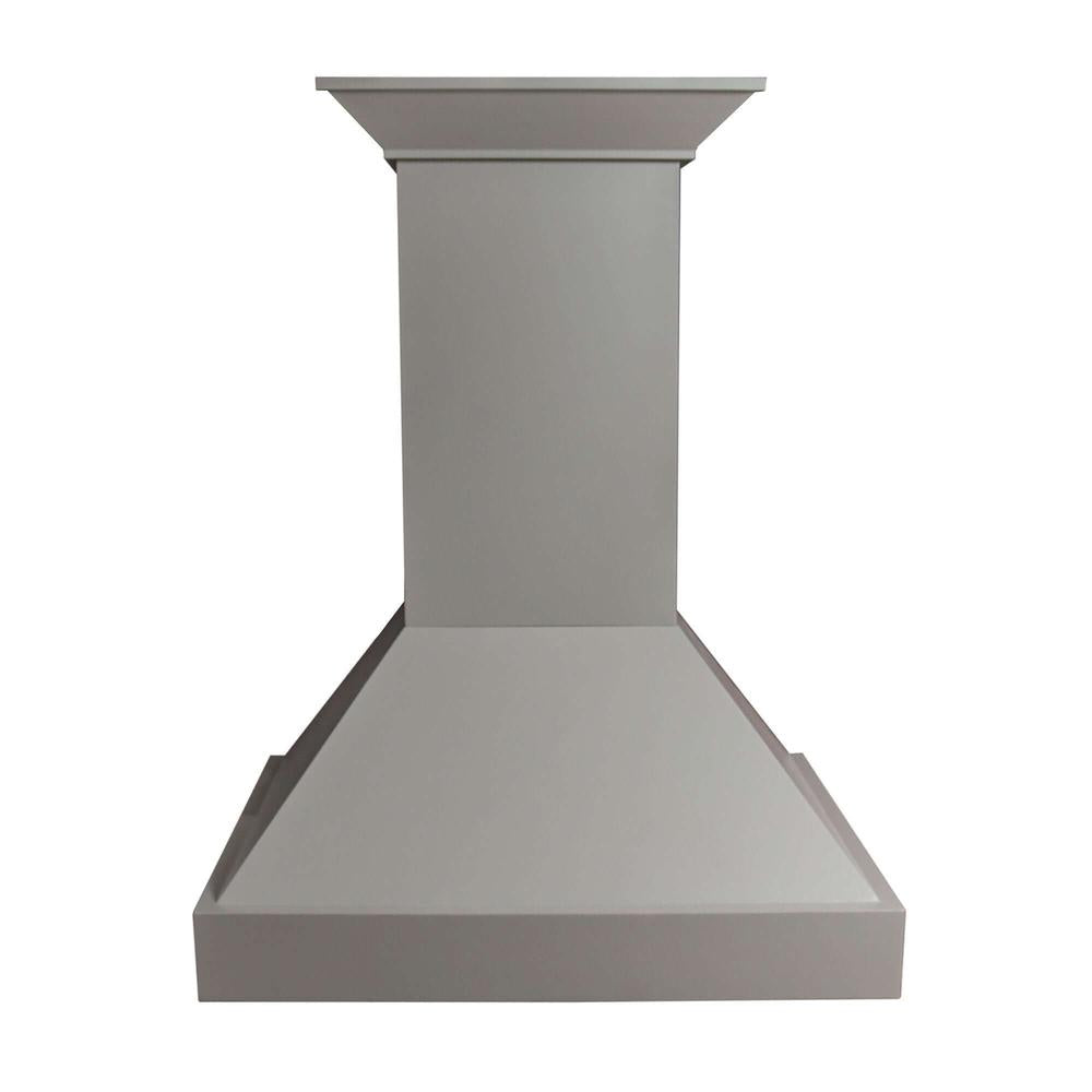 ZLINE Convertible Vent Wooden Wall Mount Range Hood in Gray (KBUU) 42 Inch