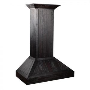 ZLINE Wooden Wall Mount Range Hood in Rustic Dark Finish - Includes Motor (KPDD) main image.