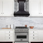 ZLINE Wooden Wall Mount Range Hood In Rustic Dark Finish - Includes Motor (KPDD) 