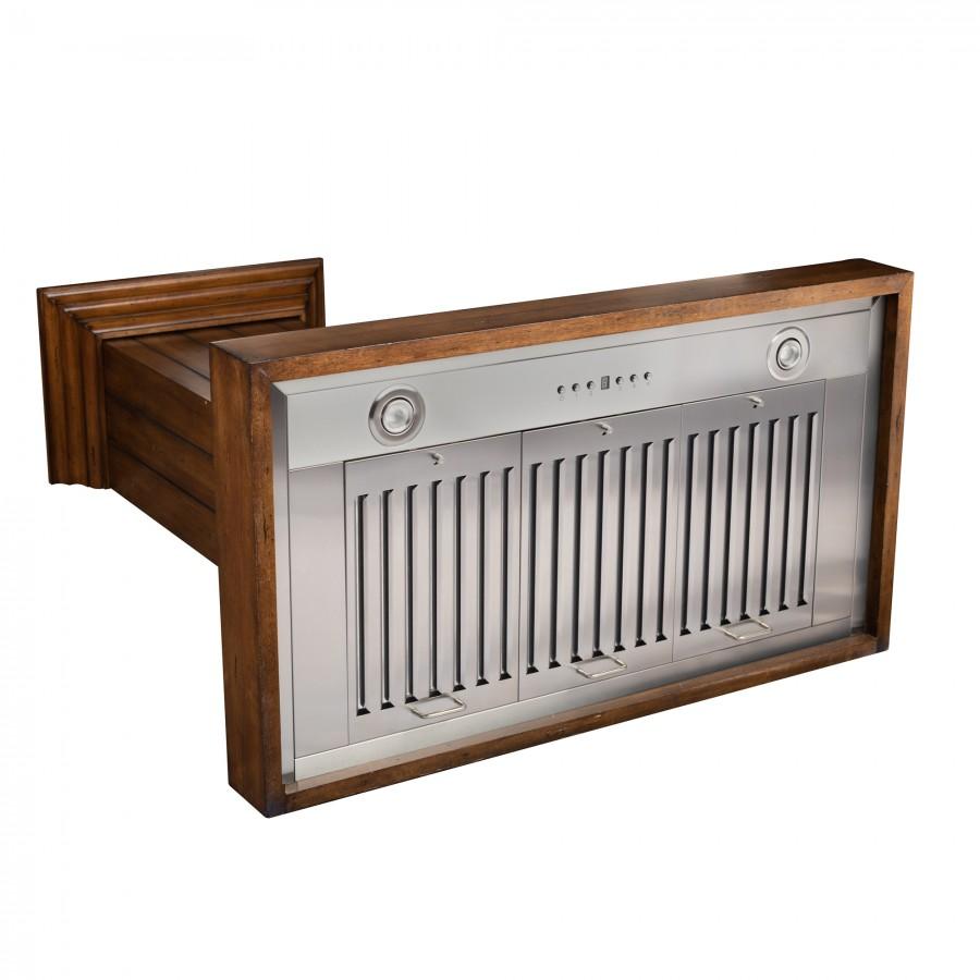 ZLINE Wooden Wall Mount Range Hood In Rustic Light Finish - Includes Motor (KPLL) 