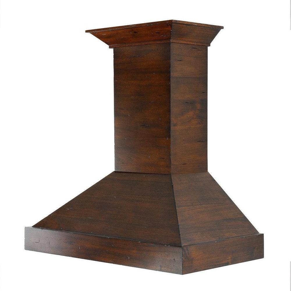ZLINE Convertible Vent Wooden Wall Mount Range Hood in Walnut (KBRR) main image.