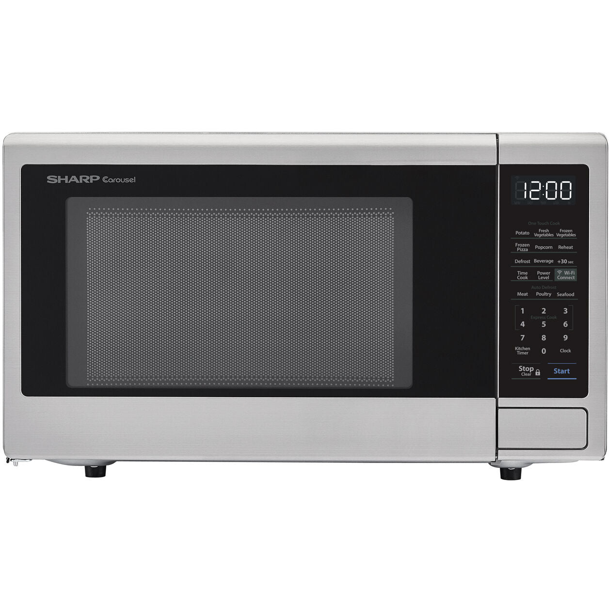 Sharp 1.1-Cu. Ft. 21 in. Countertop Microwave with Alexa-Enabled Controls in Stainless Steel (ZSMC1139FS)